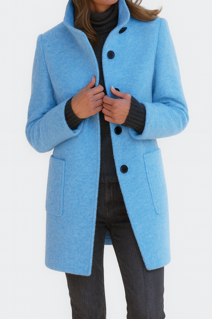 Marlow Grace | High Collar Wool Blend Jacket