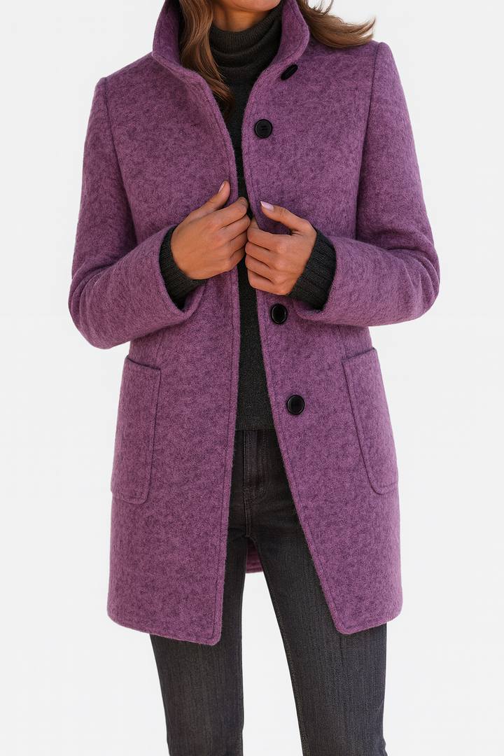 Marlow Grace | High Collar Wool Blend Jacket