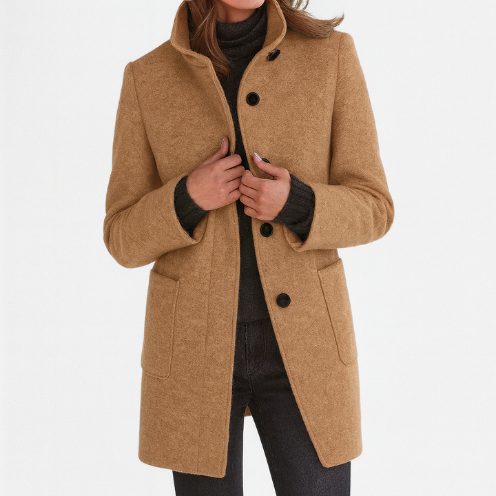 Marlow Grace | High Collar Wool Blend Jacket