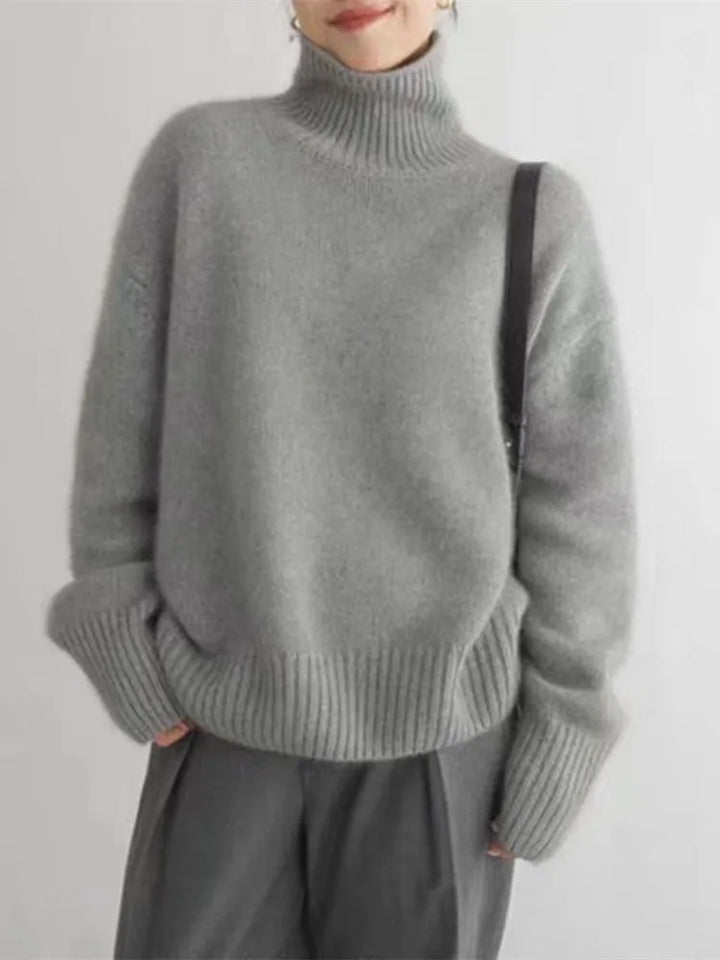 ISABOLL | CASHMERE HIGH-NECK SWEATER