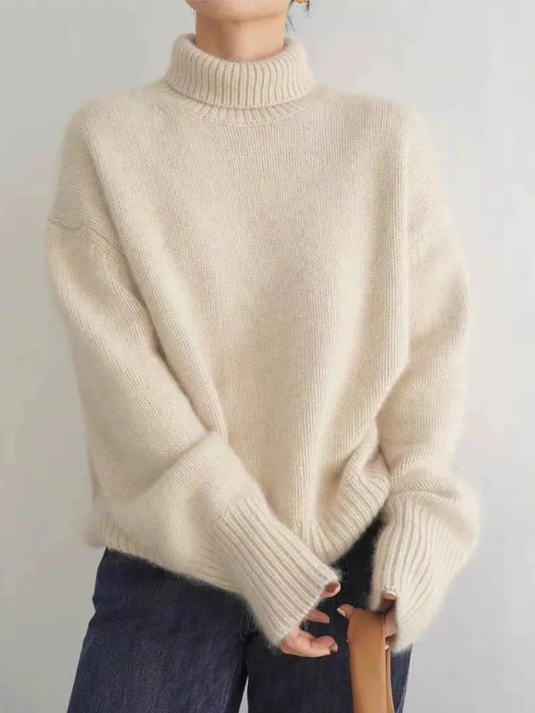 ISABOLL | CASHMERE HIGH-NECK SWEATER