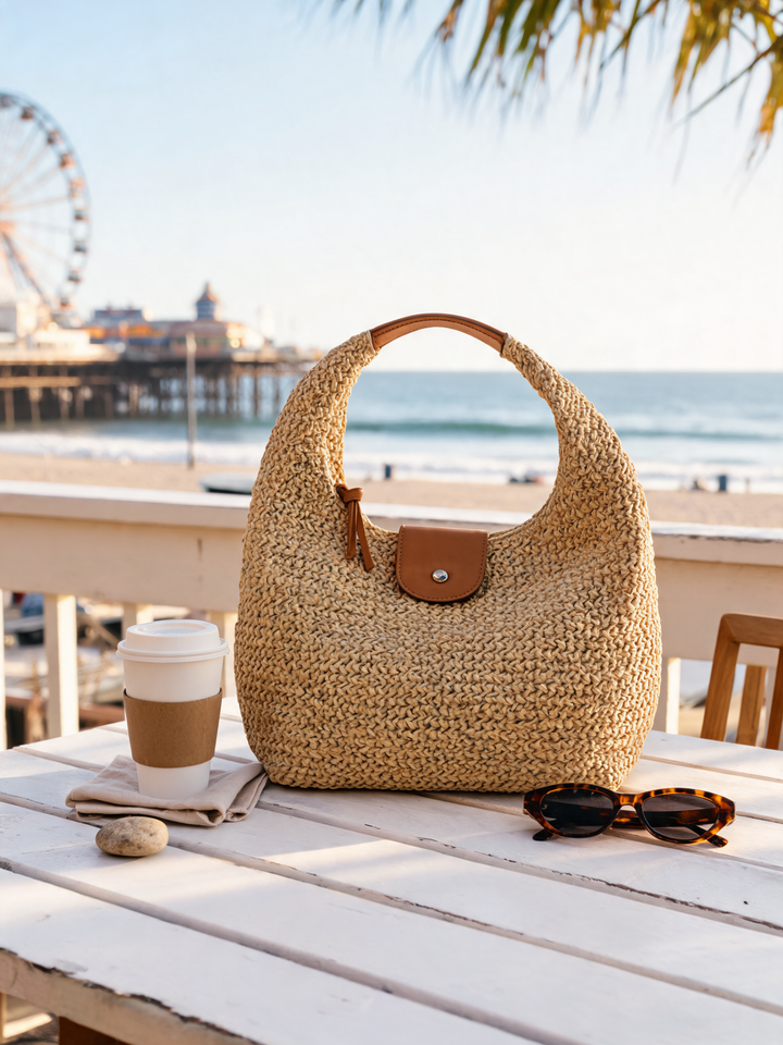 Arabella | The Handwoven Straw Shoulder Tote