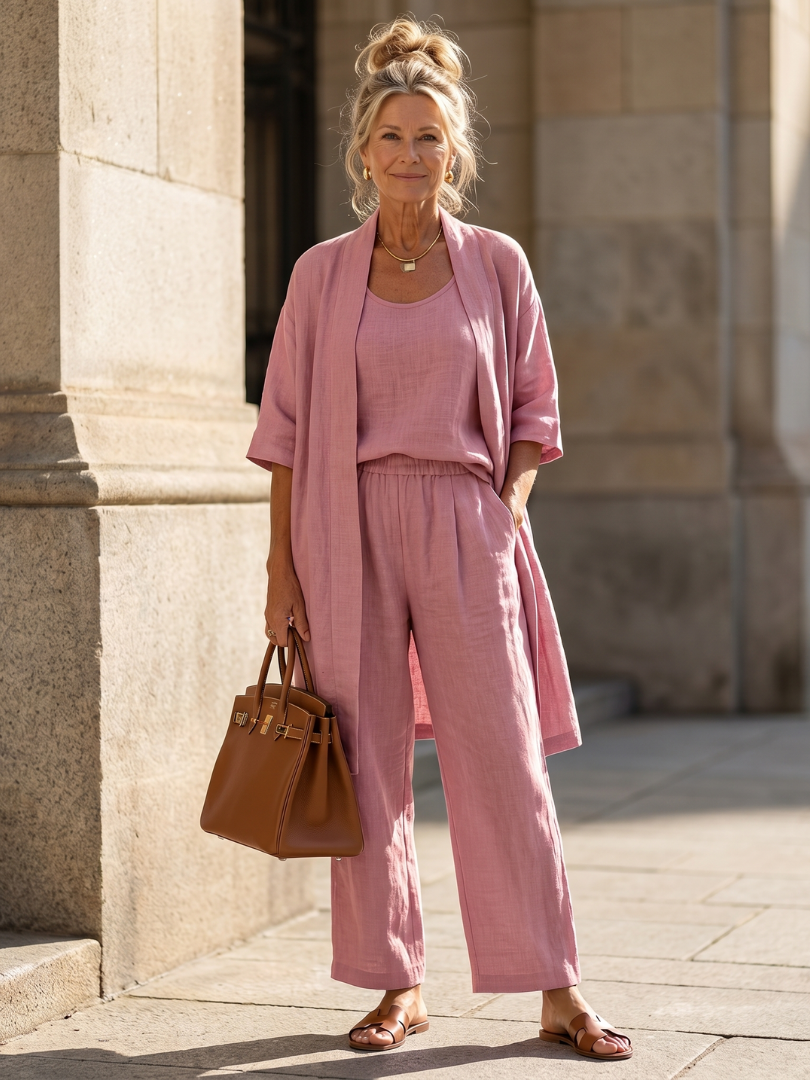 Lavender | The Longline Cardigan Three-Piece Set
