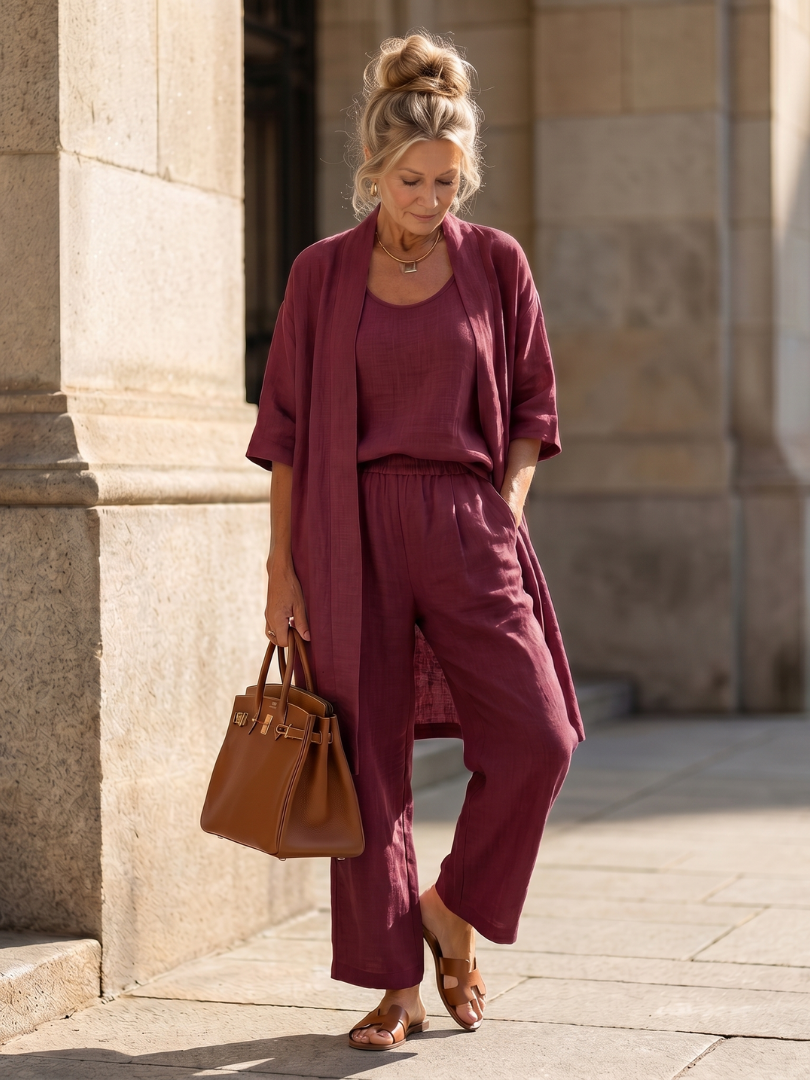 Lavender | The Longline Cardigan Three-Piece Set