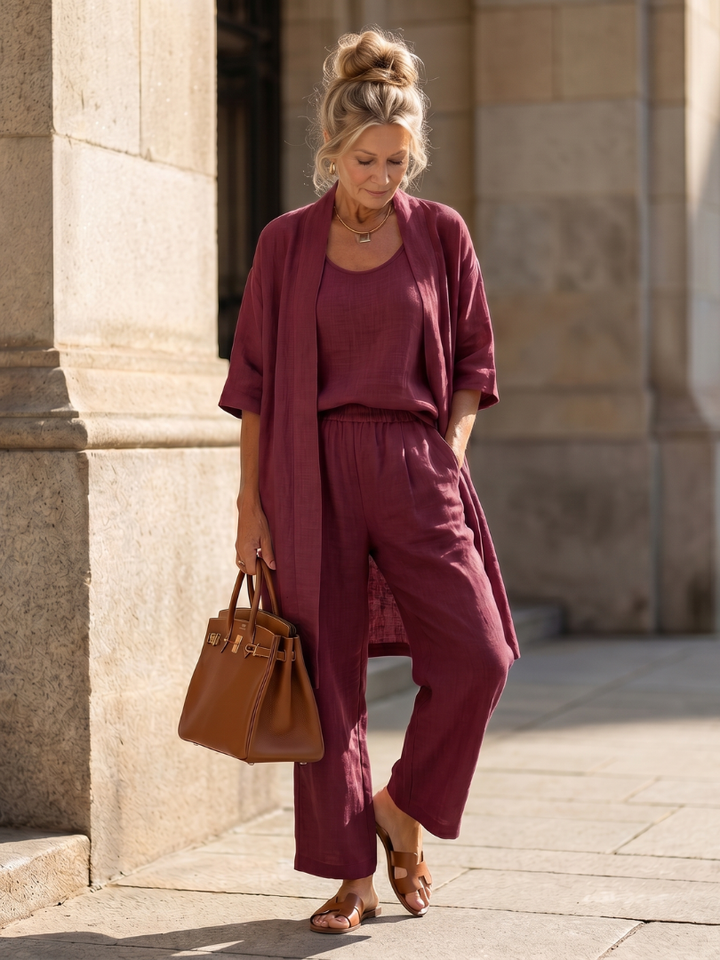 Lavender | The Longline Cardigan Three-Piece Set