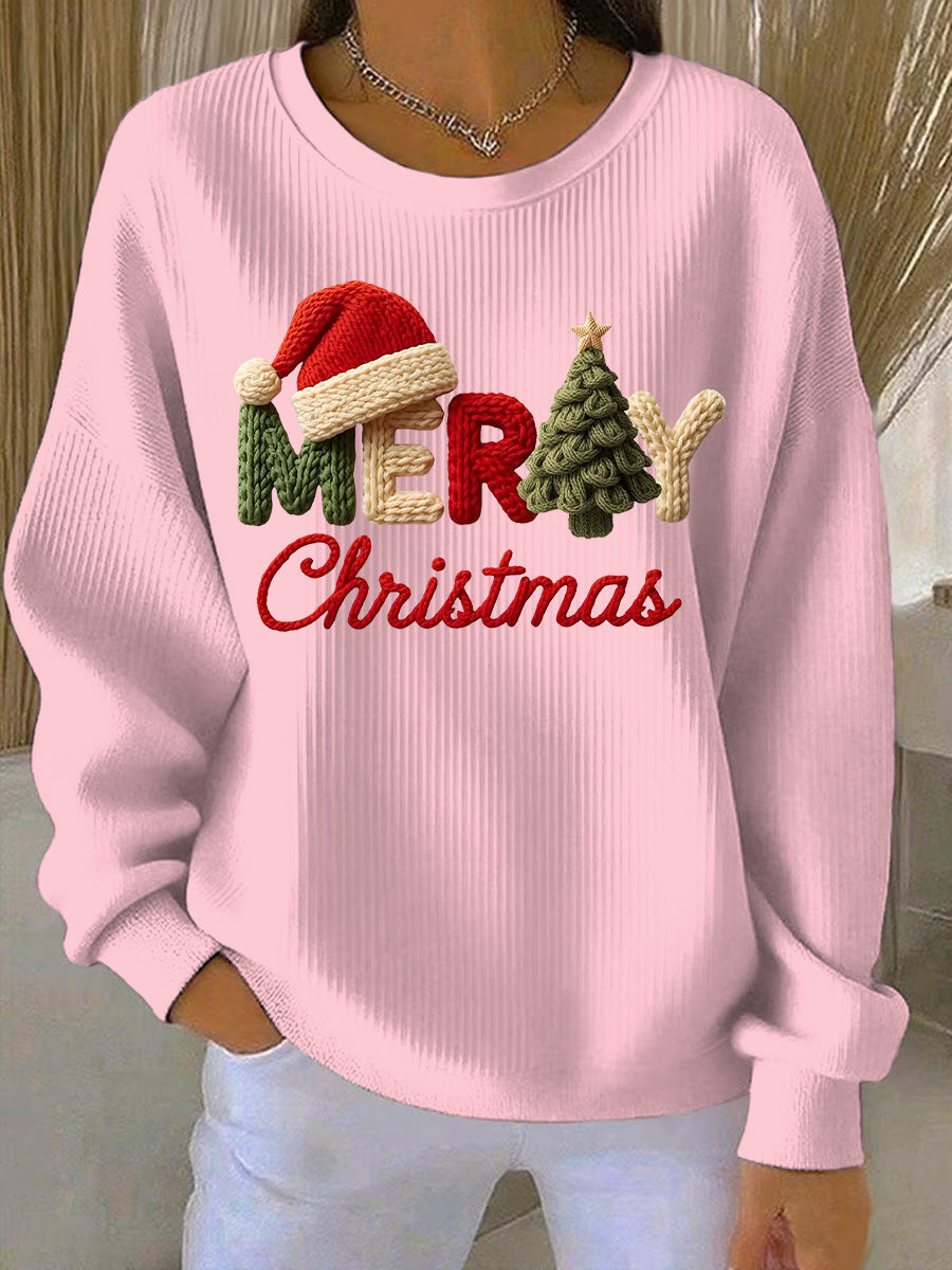 CANDY | CHRISTMAS PRINT CASUAL SWEATSHIRT
