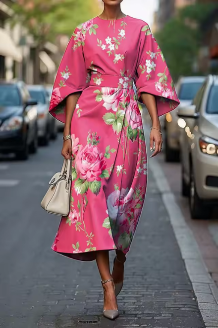 Élavie Sculpting Floral Grace Dress