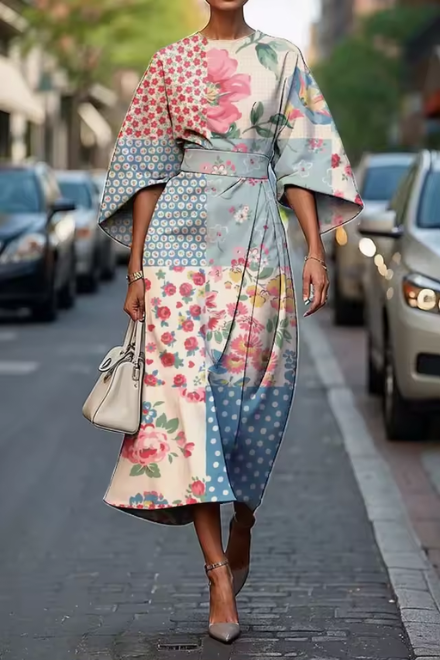 Élavie Sculpting Floral Grace Dress