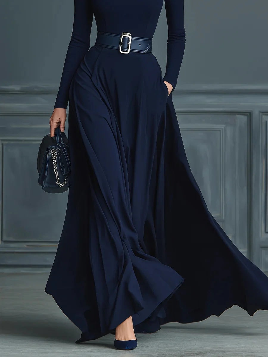 CORTLISS | HIGH-NECK MAXI DRESS