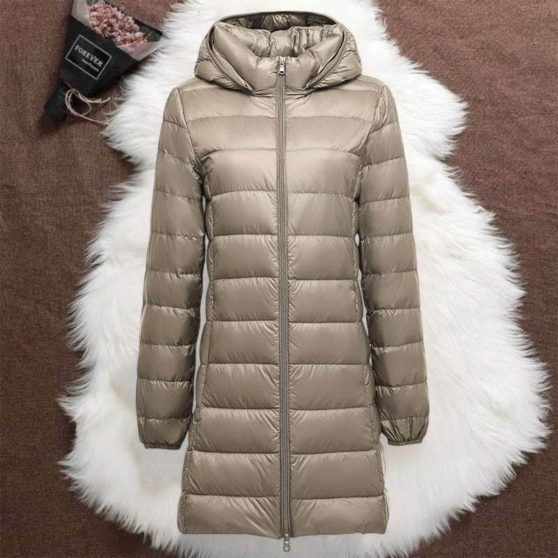 Helsa Long Transitional Padded Jacket | Champagne