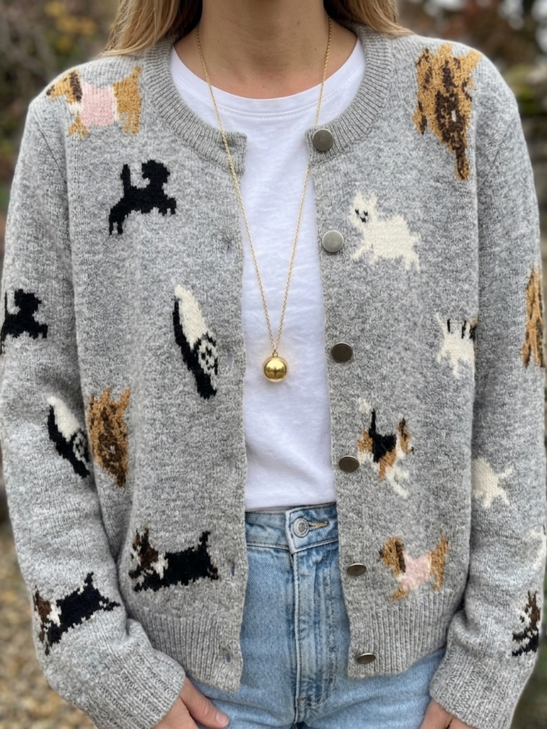 Winnie | The Embroidered Dog Cardigan