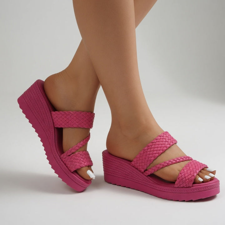 Bramley | The Woven Crossover Wedge Mule