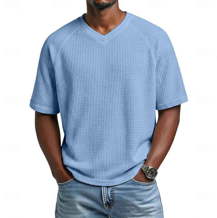 Kenwick | The Waffle Texture V-Neck Shirt