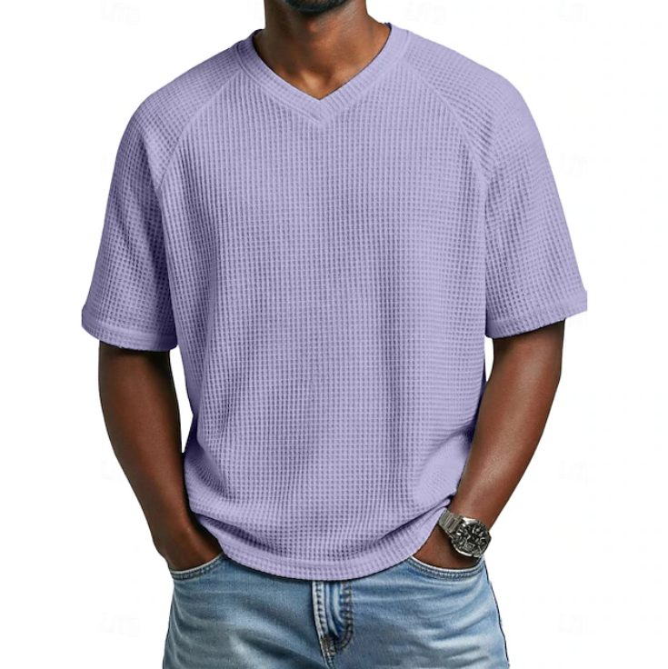 Kenwick | The Waffle Texture V-Neck Shirt