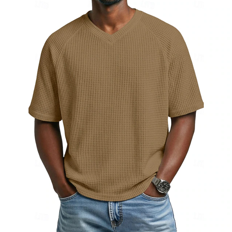 Kenwick | The Waffle Texture V-Neck Shirt