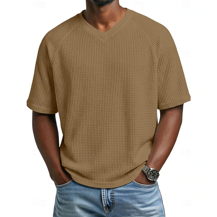 Kenwick | The Waffle Texture V-Neck Shirt