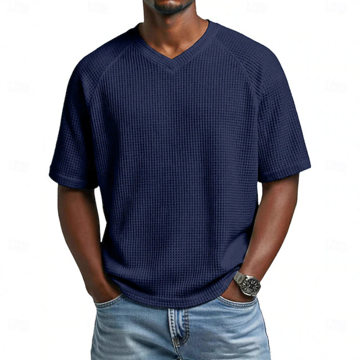 Kenwick | The Waffle Texture V-Neck Shirt