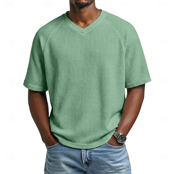 Kenwick | The Waffle Texture V-Neck Shirt