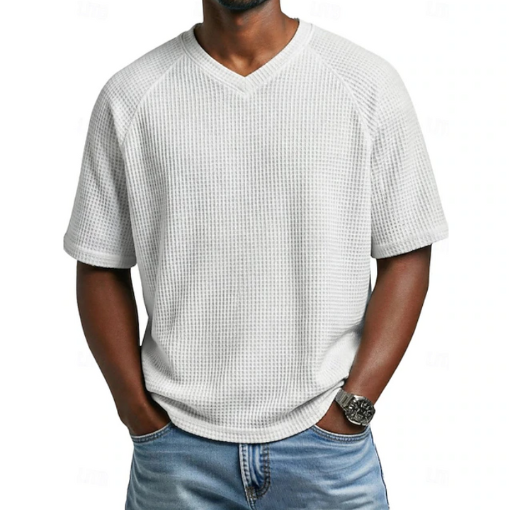 Kenwick | The Waffle Texture V-Neck Shirt