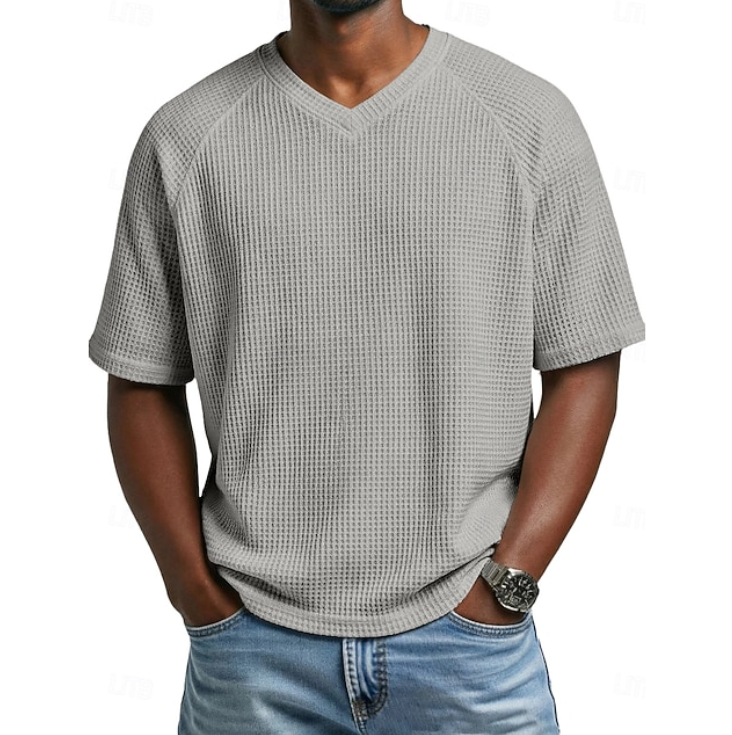Kenwick | The Waffle Texture V-Neck Shirt