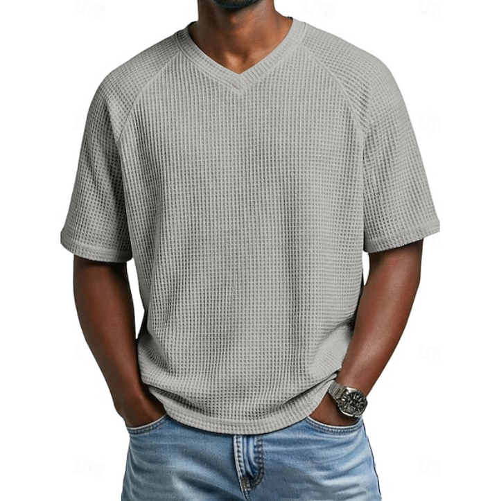 Kenwick | The Waffle Texture V-Neck Shirt
