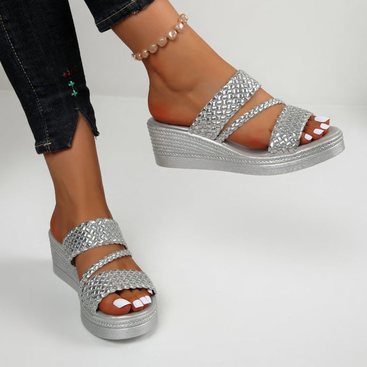 Bramley | The Woven Crossover Wedge Mule
