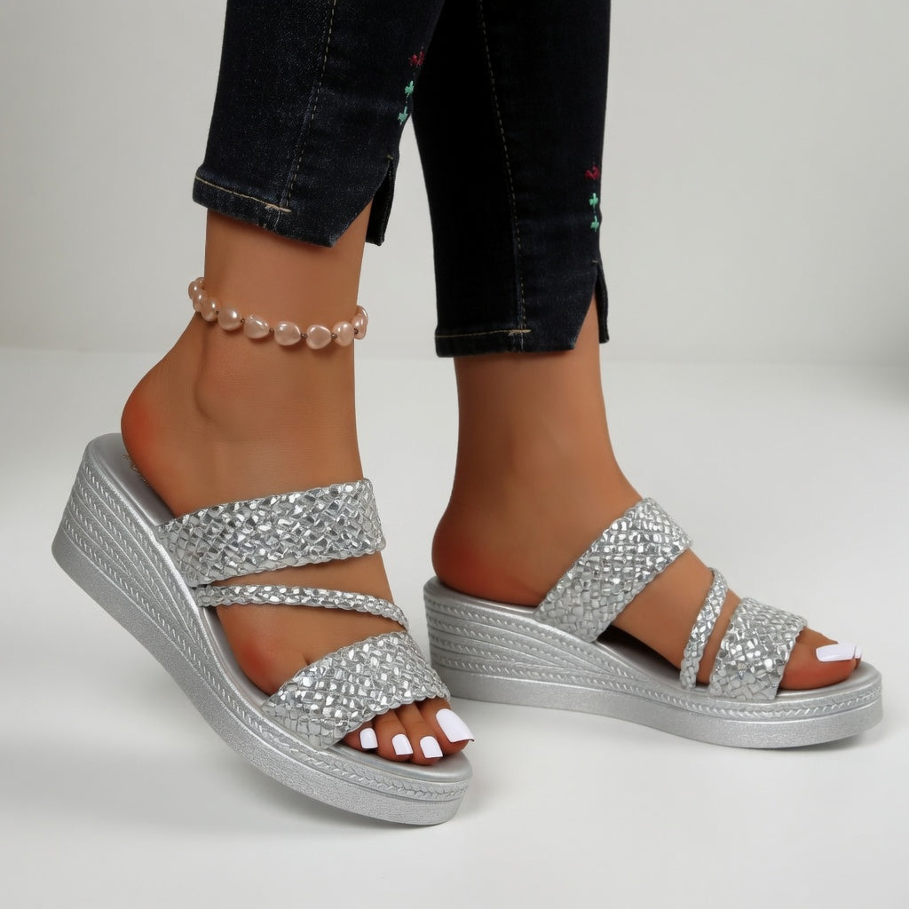 Bramley | The Woven Crossover Wedge Mule