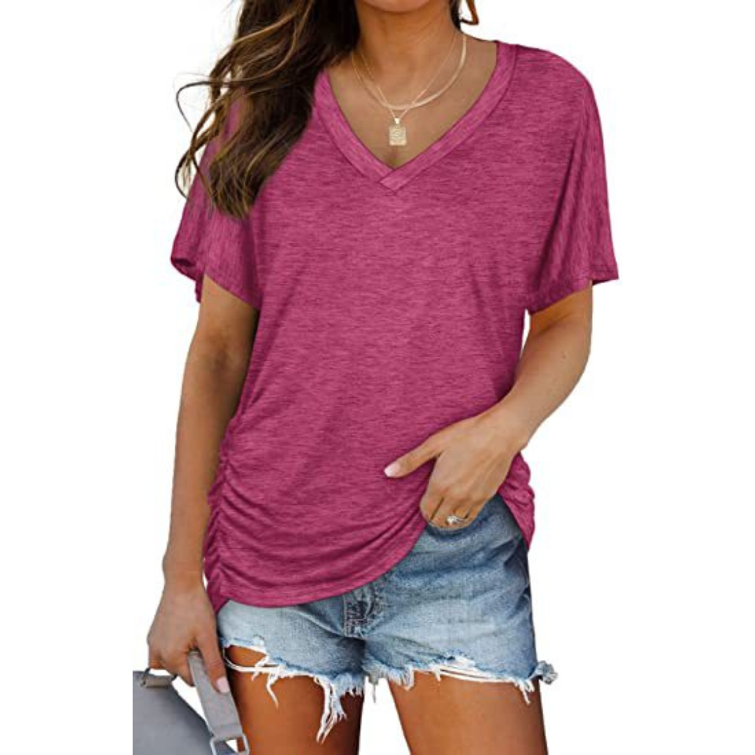 Sophia | V-Neck Batwing Shirt