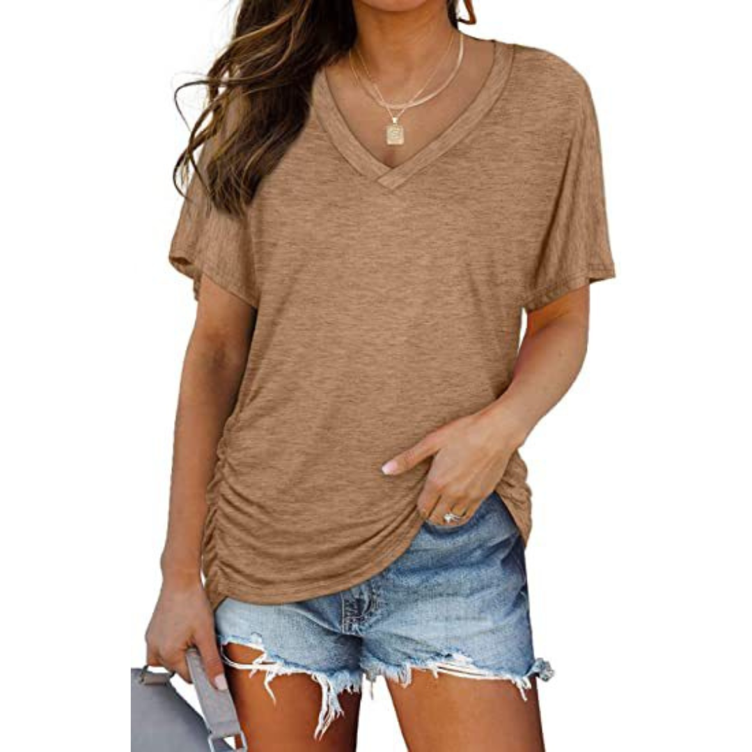 Sophia | V-Neck Batwing Shirt