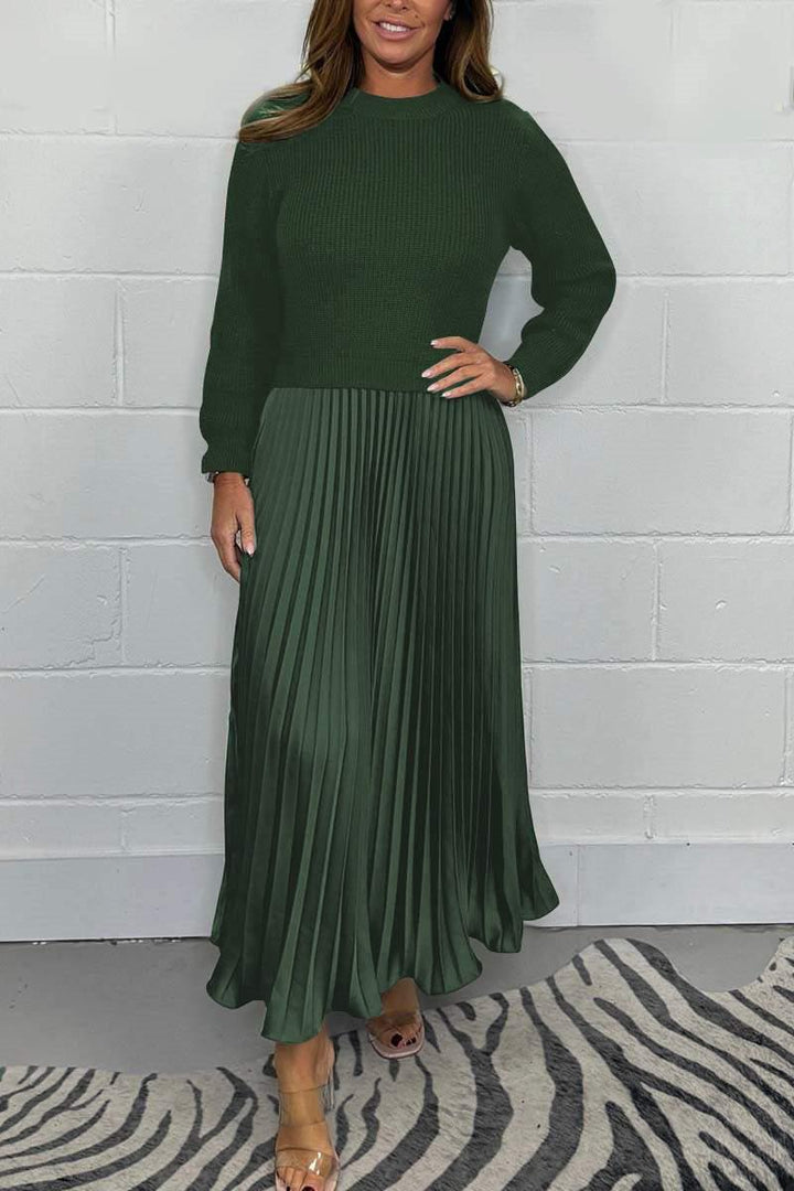 Claudia™ | Maxi Dress with Pleated Skirt