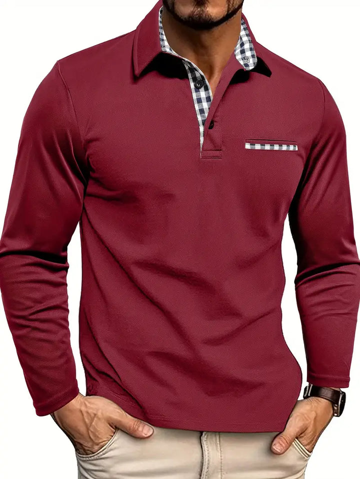 Barnaby | Checked Long-Sleeve Polo