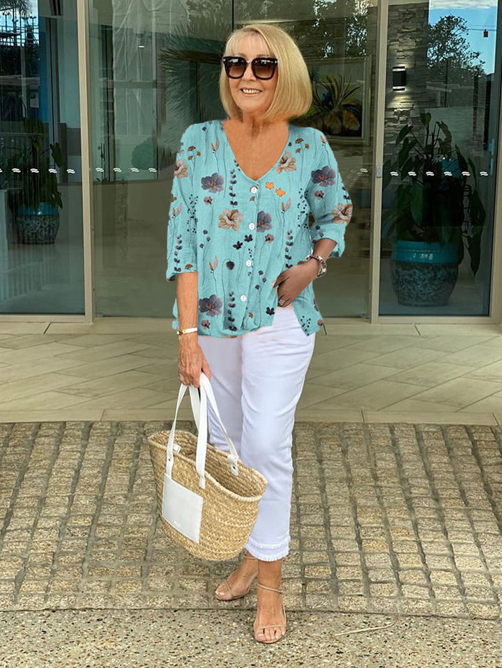 Felicity | Floral Button Blouse