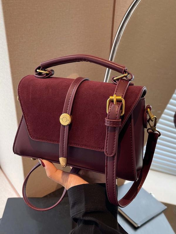 ALWINA™ - TRENDY CONTRAST STITCHING SMALL SQUARE SHOULDER BAG