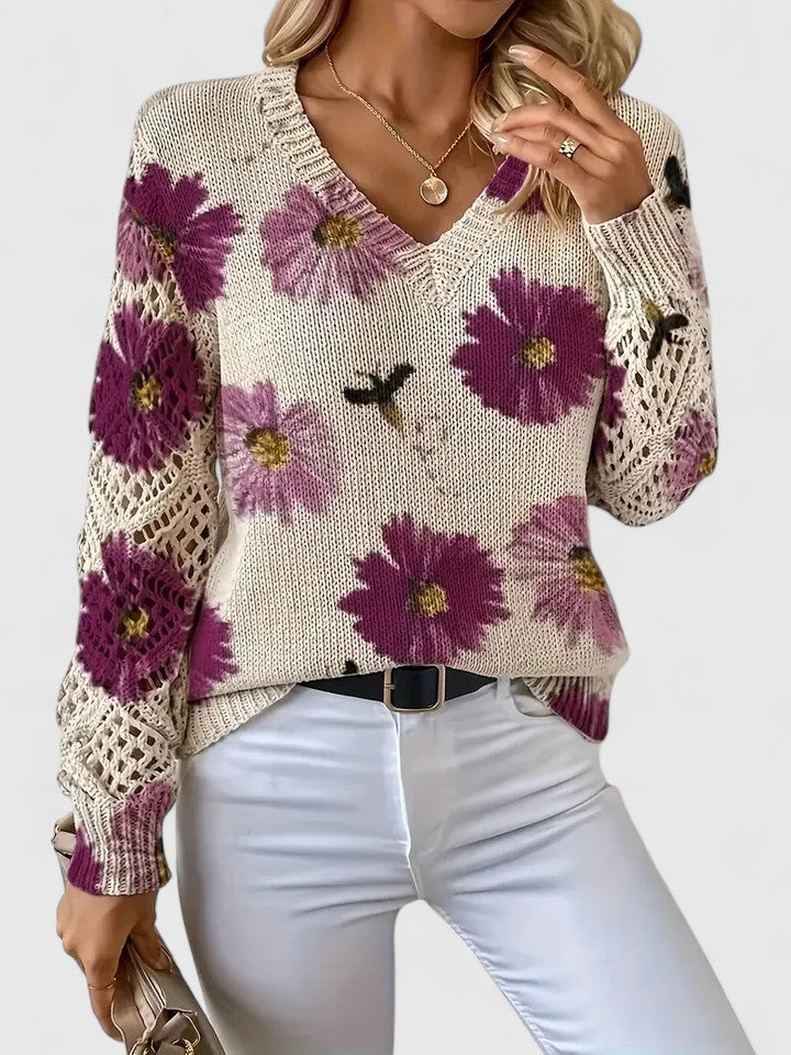 TAHLIA | COMFORT FLORAL SWEATER