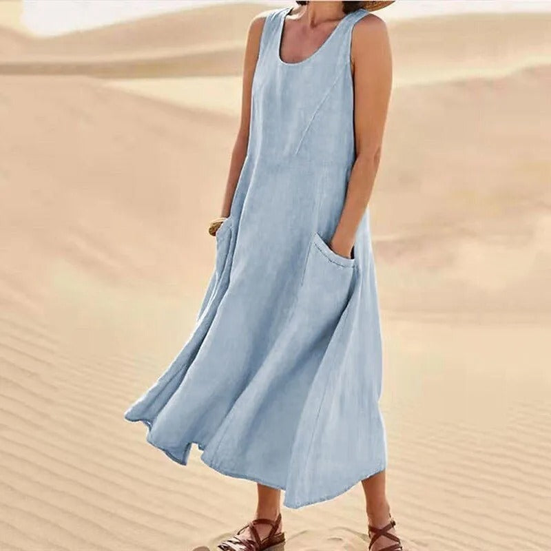Tina Summer Linen Dress