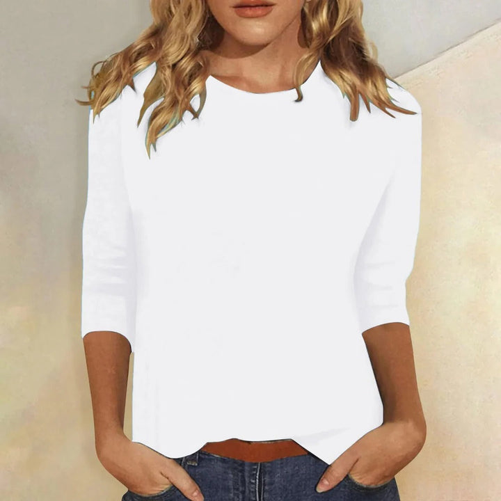 Rosemary | The Three-Quarter Sleeve Crew Neck Top