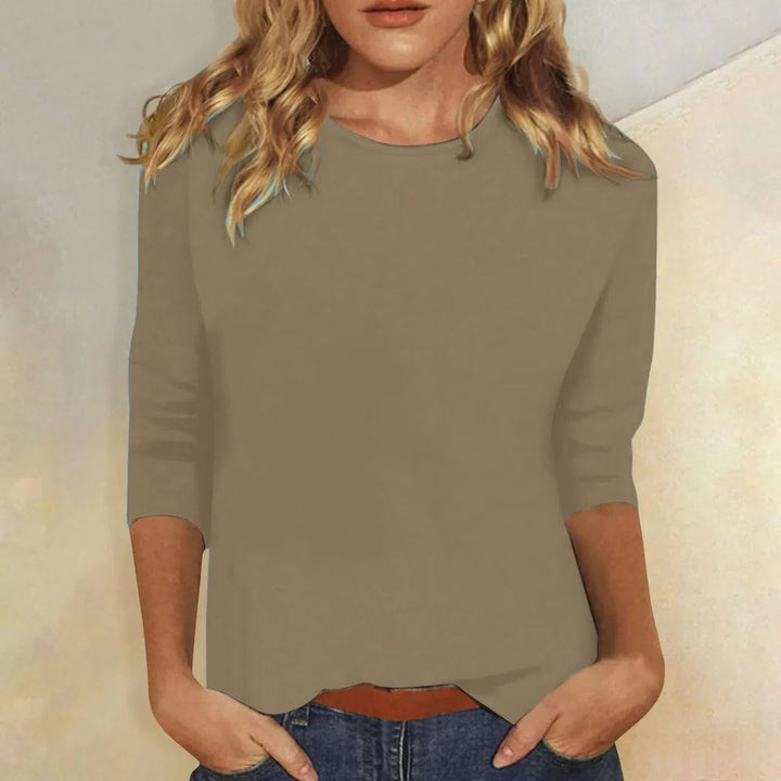 Rosemary | The Three-Quarter Sleeve Crew Neck Top