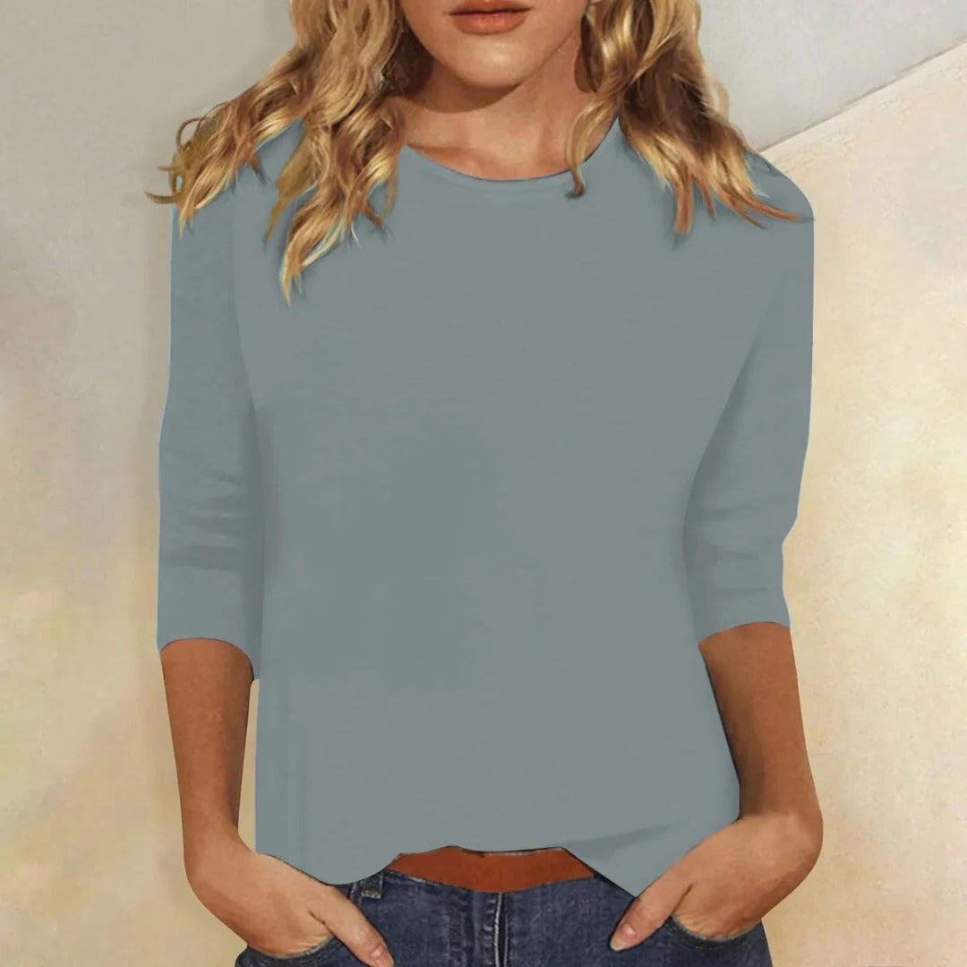 Rosemary | The Three-Quarter Sleeve Crew Neck Top
