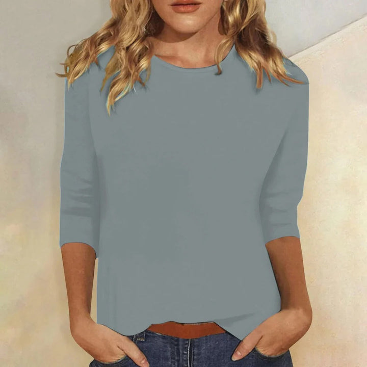 Rosemary | The Three-Quarter Sleeve Crew Neck Top