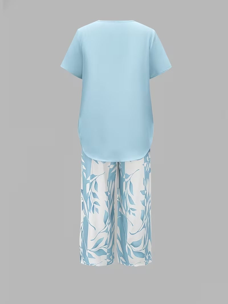 Rosalind | Leaf Print Two-Piece Set