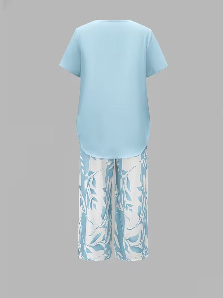 Rosalind | Leaf Print Two-Piece Set