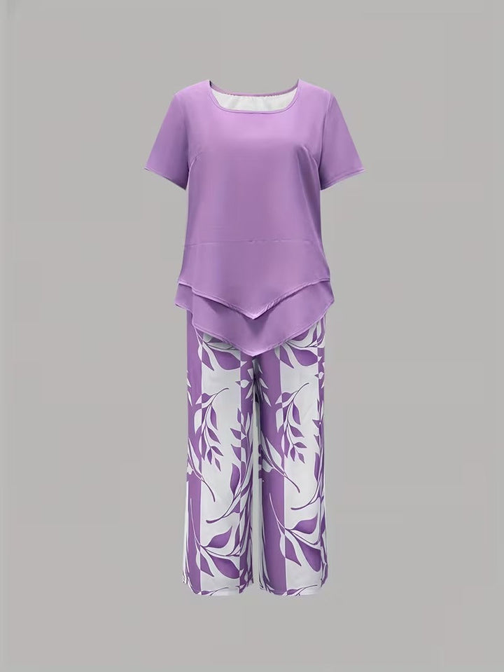 Rosalind | Leaf Print Two-Piece Set