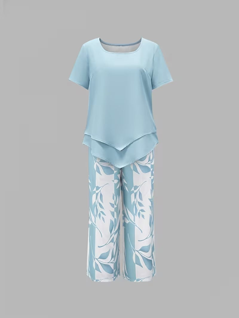 Rosalind | Leaf Print Two-Piece Set