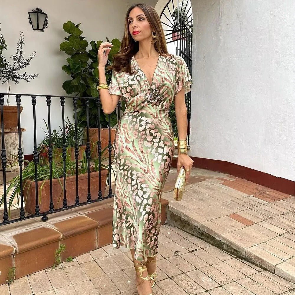 GraceFlow Wrap Dress