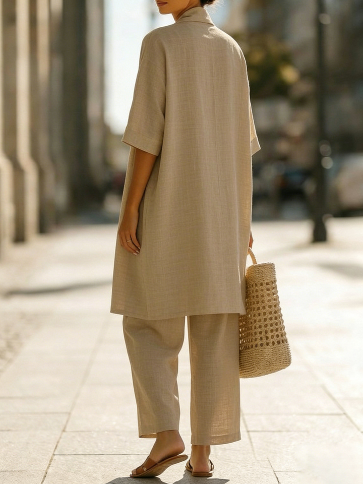 Cecily | Linen-Cotton Three-Piece Set