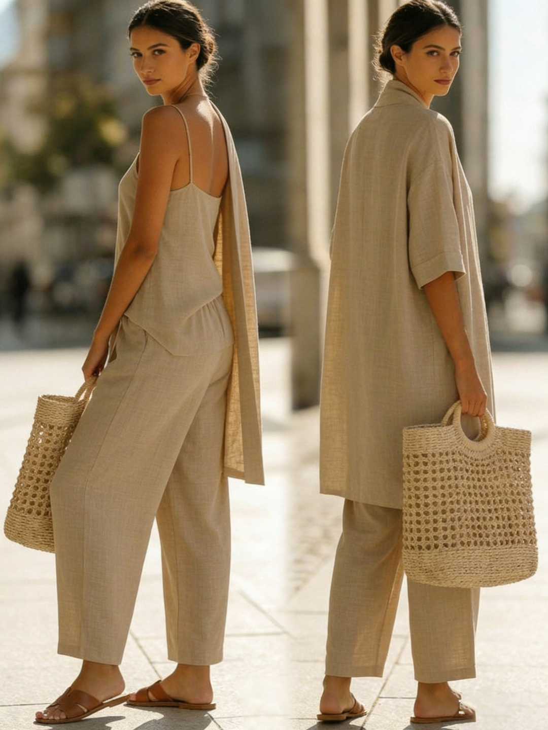 Cecily | Linen-Cotton Three-Piece Set