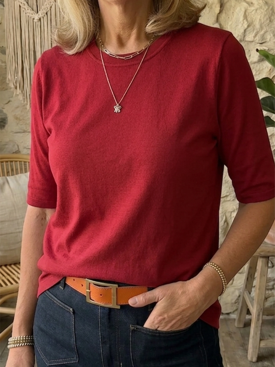 Clara | Classic Cotton-Feel T-Shirt