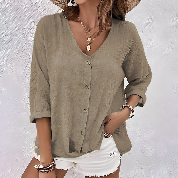 Ottoline | The Relaxed Roll-Sleeve Blouse