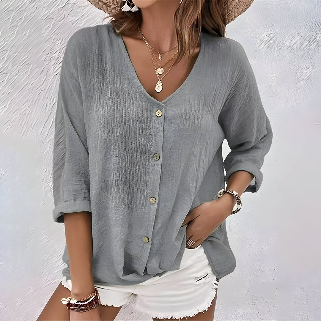 Ottoline | The Relaxed Roll-Sleeve Blouse