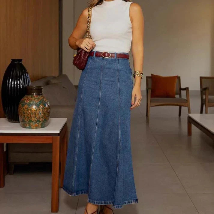 Claire | Denim Midi Skirt